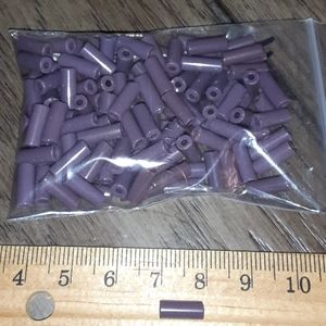 GLASS WAMPUM BEADS MAUVE